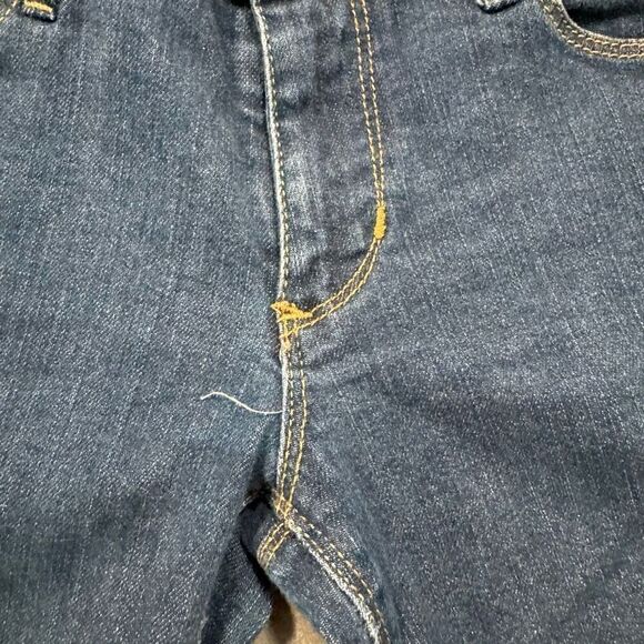 H&M Women's Mid-Rise Straight-Leg Skinny Fit Denim Jeans Blue Dark-Wash Size 28 - Picture 3 of 14